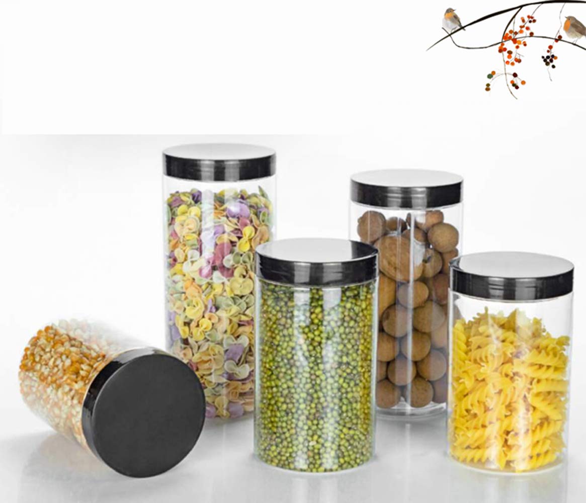 Tall plastic jars