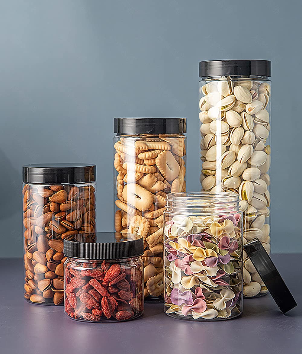 Tall plastic jars