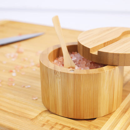 Bamboo salt container