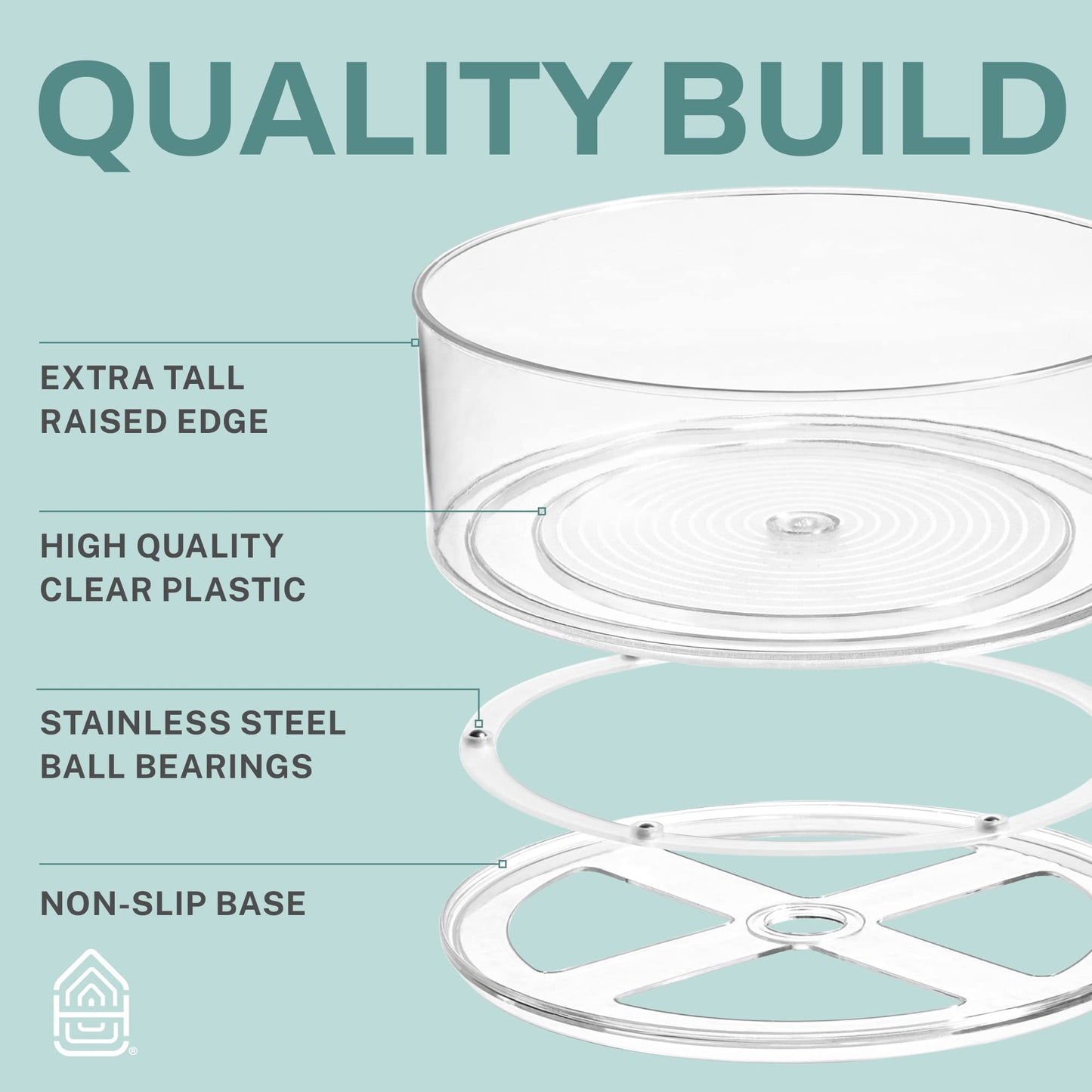 Plastic rotating tray