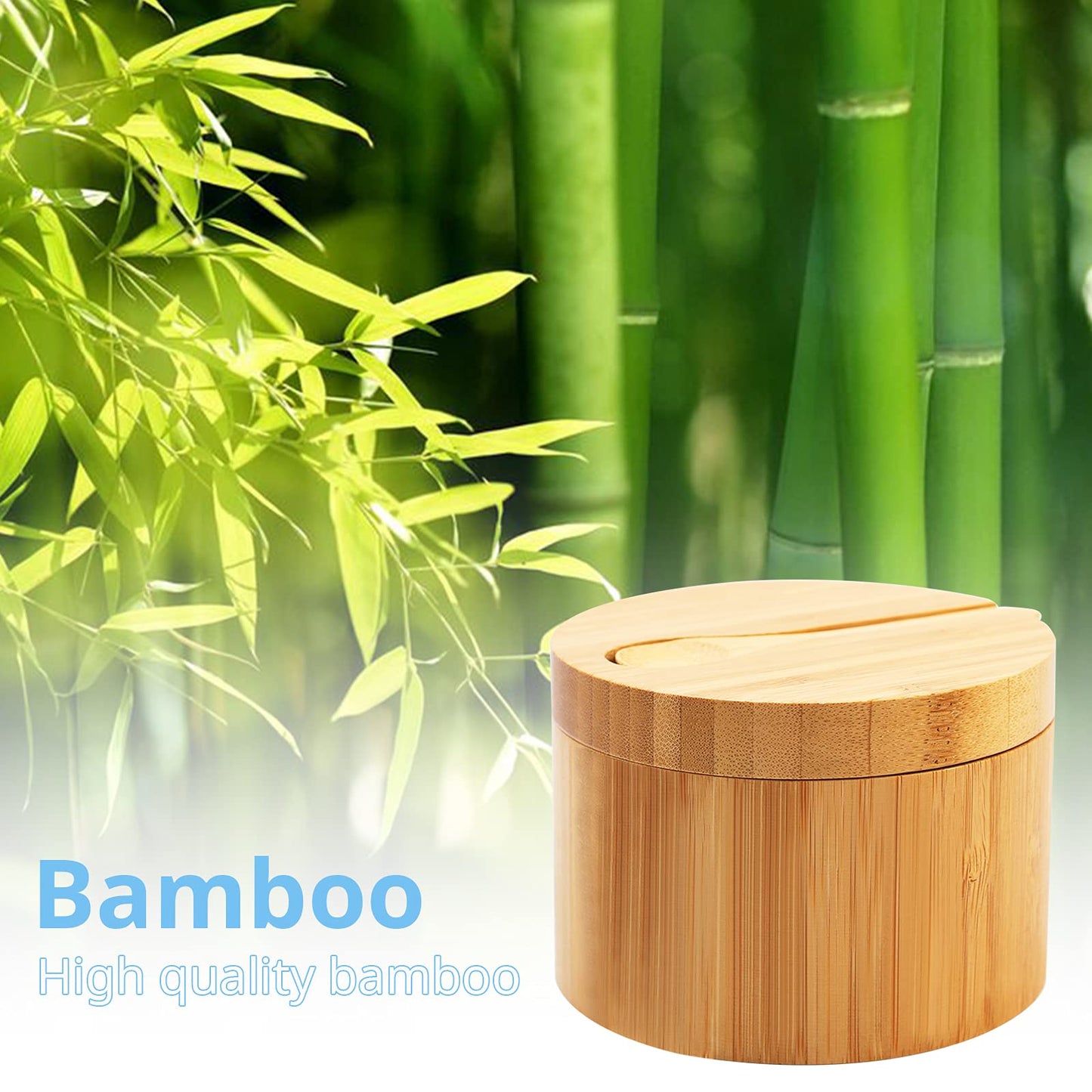 Bamboo salt container