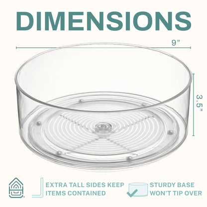 Plastic rotating tray