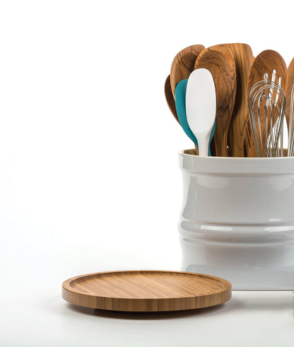 Rotating wooden tray